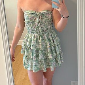 strapless floral dress worn once